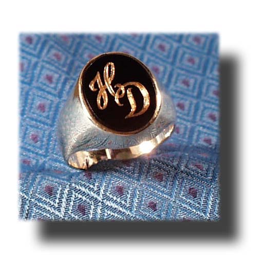 Monogram with goldinlay